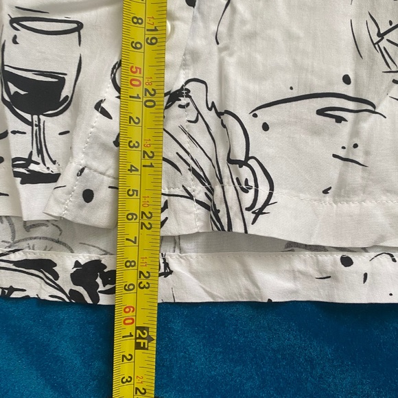 🍷💐 NEW Women's XL Wine Glass Dinner Party Blouse - Cocktails, Charcuterie - Picture 7 of 14